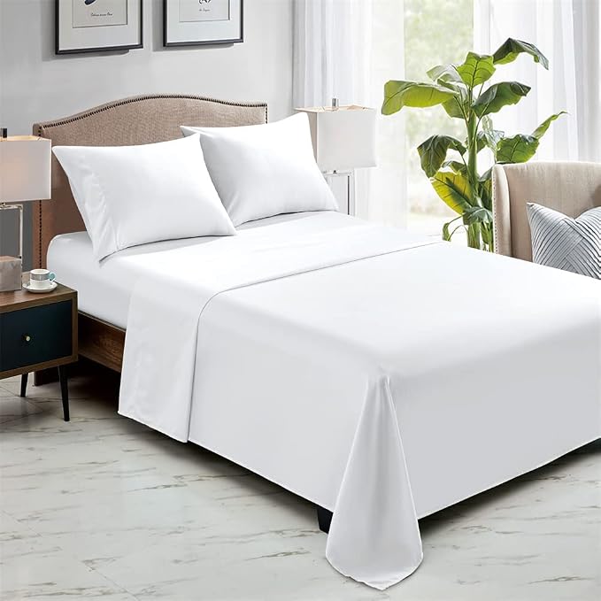 FreshCulture Queen Flat Sheets Only, Soft Microfiber Bedding Sheets - Image 6