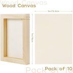 Bercoor 10 Pcs 5x7 Wood Panel Boards, Unfinished Wood Canvas Wooden - Image 2