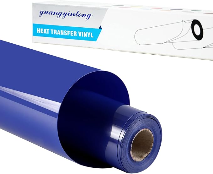 guangyintong Blue Heat Transfer Vinyl HTV Rolls, Glossy Surface HTV Vinyl by guangyintong