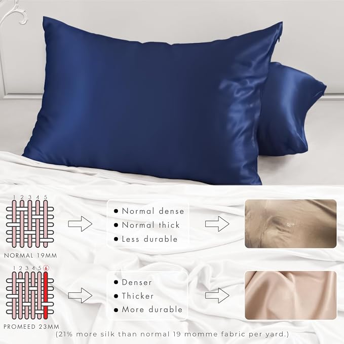 PROMEED 23 Momme Silk Pillowcase 2 Pack - Image 4