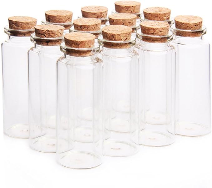 Danmu 30ml 1.18" x 2.75" Potion Bottles, Mini Glass Bottles, Small Glass Jars - Image 3