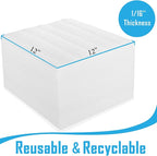 100 Pack Foam Sheets, DAT 12" x 12", 1/16" Thickness, Foam Wrap Cushioning - Image 5
