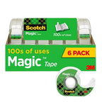 Scotch Magic Tape, 6 Tape Rolls by Unknown