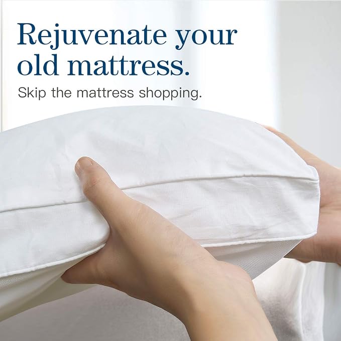 COONP Full Mattress Topper, Extra Thick Pillowtop, Cooling Plush Mattress Pad - Image 5