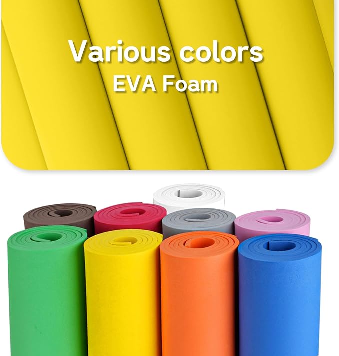 Do²ping Yellow Eva Foam Sheets Roll, 10mm EVA Craft Foam 39''x13.9'' High - Image 6