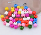 AD Beads Wood Spacer Loose Wooden Craft Beads Big Hole Beads Assorted - Image 2