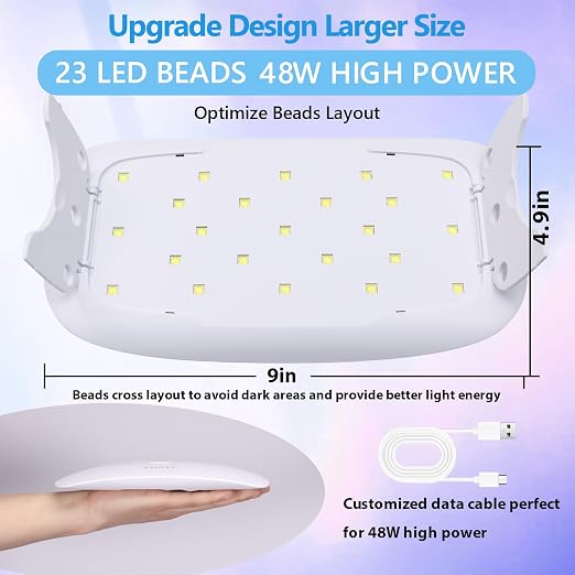 KISREL 400g UV Resin with Light, UV Headlamp 22 Beads 36W, Larger Size Light - Image 3