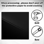 Outus 2 Pcs 12 x 12 Inch Black Acrylic Sheet 1/16 Inch Thick Acrylic Sheet - Image 7