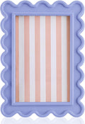 AceOrbit 4x6 Inches Light Purple Flower Wavy Scalloped Picture Frame Cute Wavy by Unknown