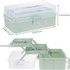 Tackle Box, Craft Organizers and Storage 3-Layer Portable Folding Toolbox - Image 2