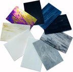 9 Sheets Stained Glass Sheet, 4 x 6 inch Stained Glass Supplies Glass Pieces - Image 3