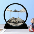 Aoderun Moving Sand Art Picture Round Glass 3D Deep Sea Sandscape in Motion - Image 2