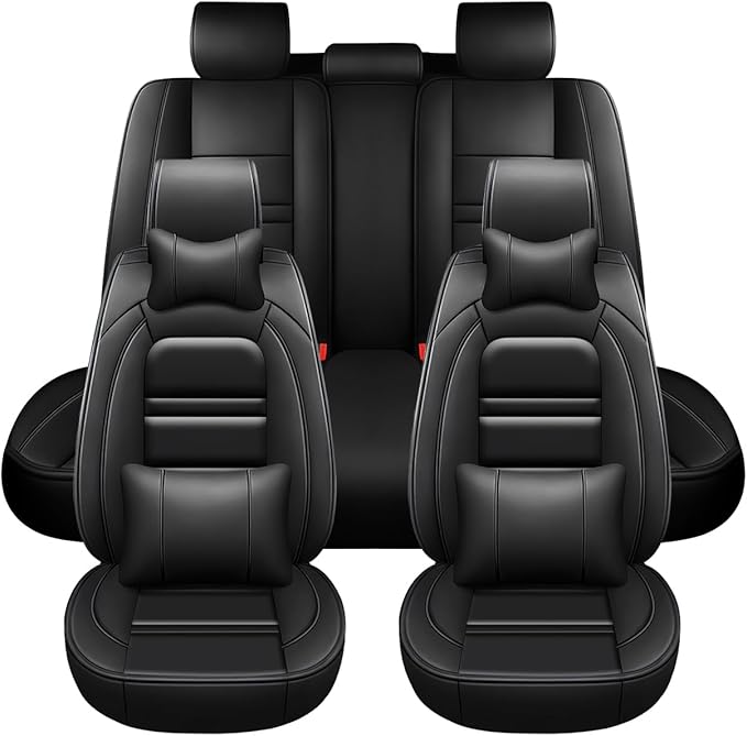 Car Seat Covers for Honda cr-v 2003-2025 | 5-Seats Seat Covers, Waterproof Seat Protectors, Automotive Seat Covers (Full Set with Pillow,Black)