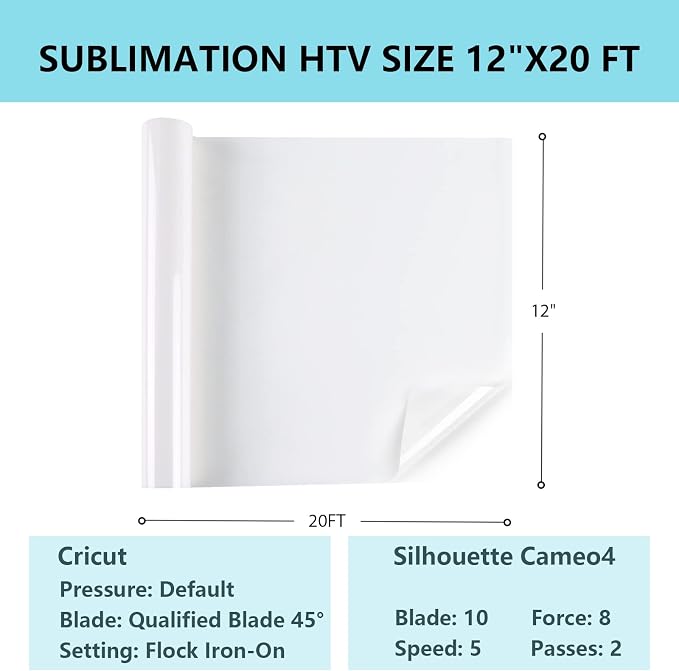 HTVRONT Sublimation Vinyl for Dark/Light Fabric - Image 4