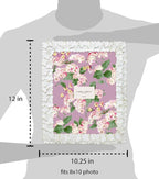 Laura Ashley 8x10 White & Gold Flower Textured Hand-Crafted Resin Picture Frame - Image 4