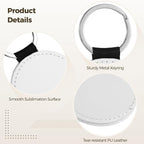Homaisson Sublimation Keychain Blanks, Double-Sided PU Leather Keychains - Image 3
