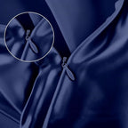 Navy Blue Silk Pillow Cases - Image 3
