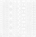 BENECREAT 9Pcs Acrylic Leather Punch Tool, 3 Widths Crystal and Rivet Spacing by BENECREAT
