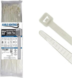 Kable Kontrol Heavy Duty Cable Zip Ties 50 Pcs 22 Inch, Natural White, 250 Lbs by KABLEKONTROL%C2%AE