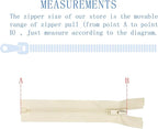 ANPURZII 2PCS #5 47 Inch Beige Separating Jacket Zippers - Image 2