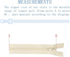 ANPURZII 2PCS #5 45 Inch Beige Separating Jacket Zippers - Image 2