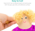 Hygloss 4 oz Curly Doll Hair for Crafts Assorted- Premium Synthetic Hair for - Image 3