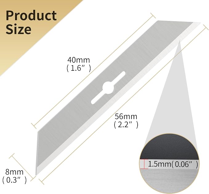 Blades for Straight/Bevel Foam Cutter, 20 Replacement Blades Fits the - Image 2
