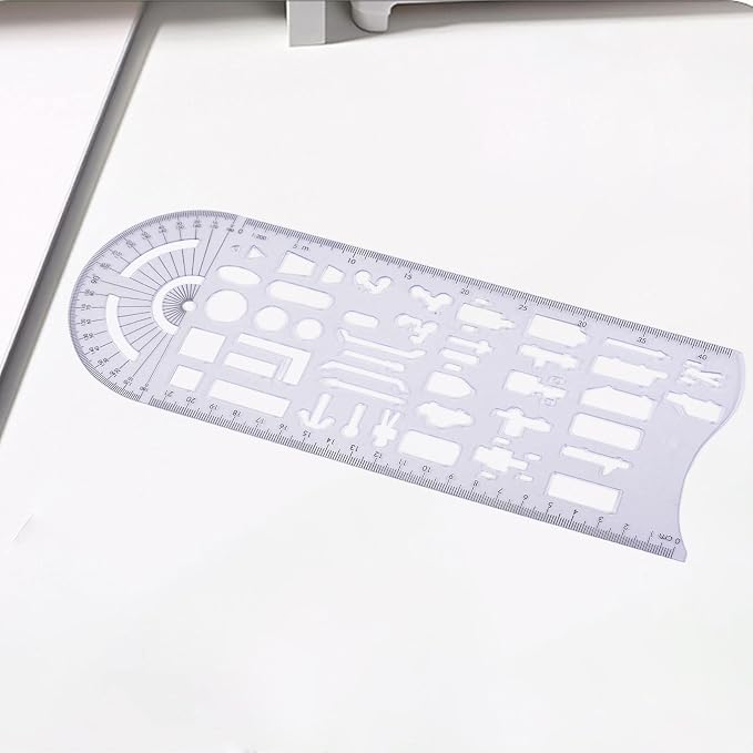 Geometric Drawing Ruler Accident Symbols Drawing Template Measuring - Image 8