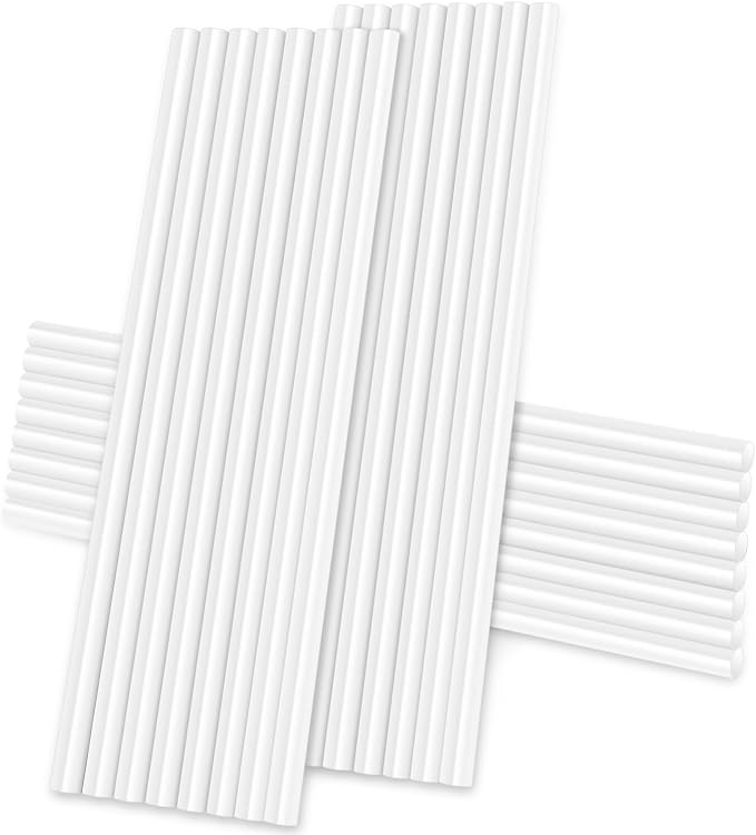 White Hot Glue Sticks, All Temperature Adhesive EVA Glue Sticks by Manarty