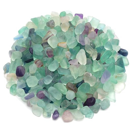 1 Lb Decorative Crystal Pebbles Irregular Shaped Fluorite Stones Small Tumbled by SEEKUP