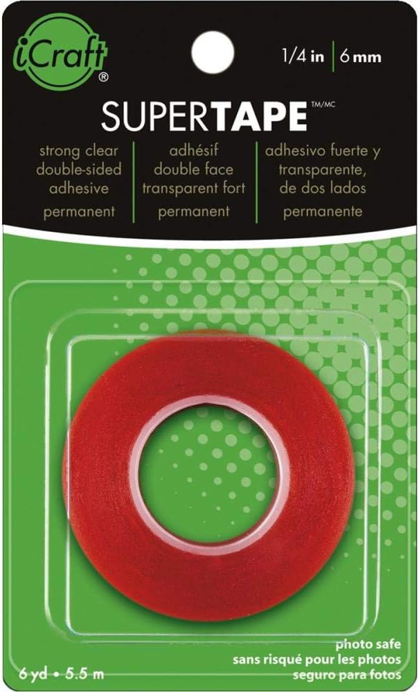 iCraft SuperTape Strong Double Sided Permanent Double-sided Adhesive 1/4" x 6 - Image 2