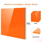 Adrattnay Orange Acrylic Sheets, 1/8 Thick - Image 2