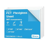Clear Acrylic Sheet Plexiglass Cut to Size 1/8 Inch Thick 18x24 | 3mm by Deylixay
