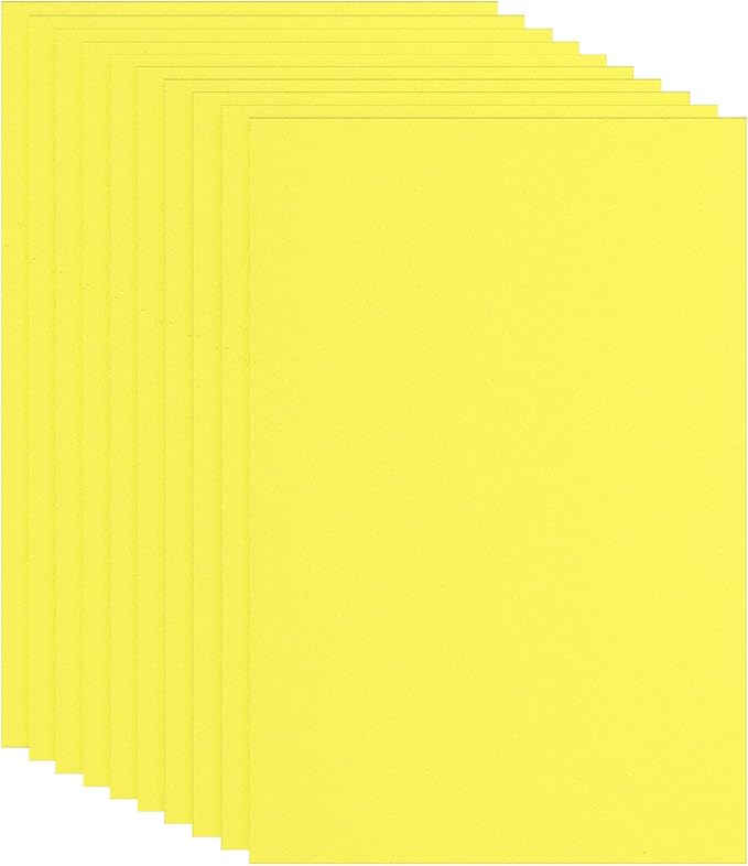 PATIKIL EVA Foam Sheet 10Pcs 12x8 Inch 2mm Thick Yellow | Easy Cutting EVA Foam by PATIKIL