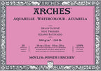 Arches Watercolor Paper Block, Hot Press, 140 pound by ARCHES