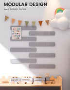 Fluxynara Cork Board Alternative Felt Strip Board 8-Pack 13"x2", Office Pin - Image 5