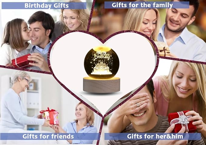 MAIBAOTA Birthday Decor Crystal Ball 2.4 Inches Glass Ball Birthday Gifts - Image 6
