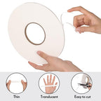 Tatuo 2 Rolls Double Sided Foam Tape PE Foam Tape Sponge Soft Mounting Adhesive - Image 4