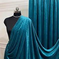 Indigo Royal Velvet Fabric by The Yard, Wedding Decor, Fashion & Crafts I by VALENTINATEXTILEINC