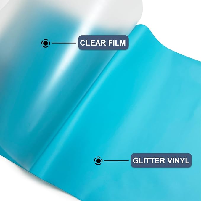 Light Blue Heat Transfer Vinyl HTV Roll 12" x 20ft. | Easy to Cut, Weed & - Image 4
