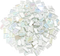 White Mixed Irregular Mosaic Glass Mosaic Tiles Pieces, 300 Grams Mosaic DIY by ZWCTmosaicdiy