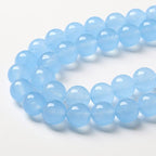 8mm 45pcs Blue Natural Chalcedony Aquamarines Stone Beads - Image 4