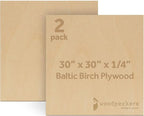 Baltic Birch Plywood 6 mm, 1/4 Inch Craft Wood, B/BB Grade, Stronger Than by Woodpeckers