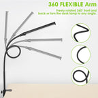 ShineTech LED Desk Lamp with Clamp, Clip On Desk Lamp - Image 7