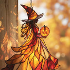 Autumn Witch Acrylic Suncatcher - Image 3