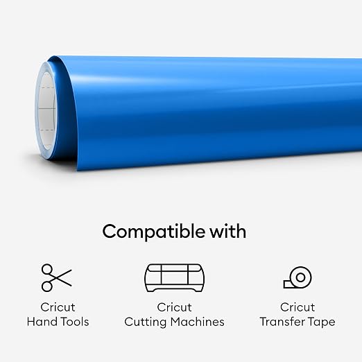 Cricut Premium Permanent Vinyl Roll, Medium Blue - Image 7