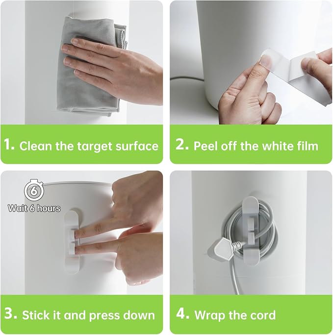 Daisyhome 6PCS Cord Organizer for Appliances, Upgraded Appliance Cord Wrap | - Image 7