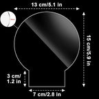 12 Pcs Round Clear Cast Acrylic Sheets LED Light Base | Clear Plexiglass - Image 3