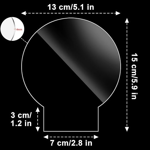 12 Pcs Round Clear Cast Acrylic Sheets LED Light Base | Clear Plexiglass - Image 3