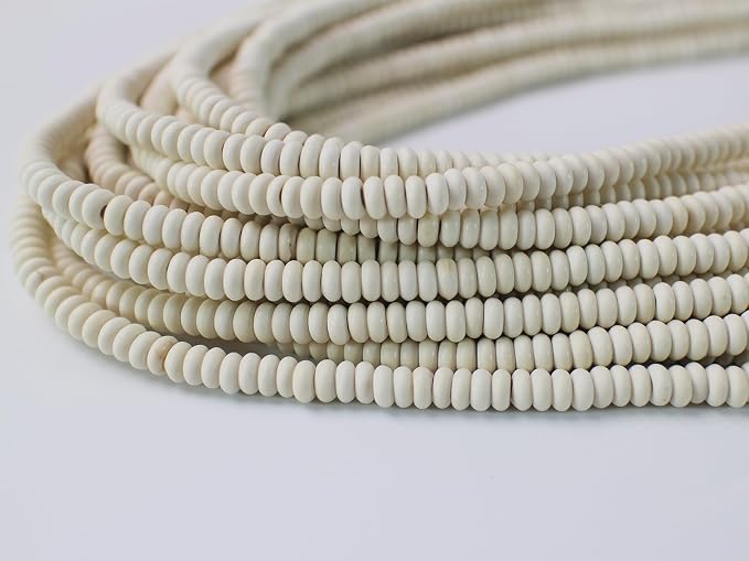 Natural Turquoise Seed Beads 4mm 1400pcs Small White Stone Abacus Loose - Image 5